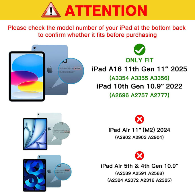 ProCase 2 Pcs Screen Protector for iPad A16 2025 11th 11" /10th 2022 10.9