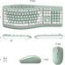 Wireless Keyboard and Mouse Combo Silent Ergonomic Curved Design for Office
