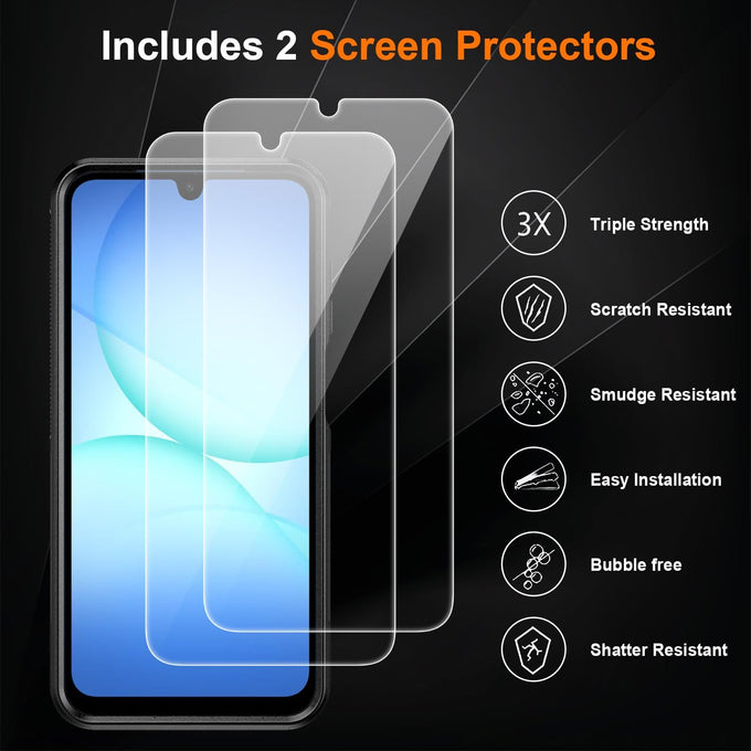 for Samsung Galaxy A17 5G Phone Case, Shockproof Protective Cover (Black)