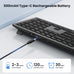 TECKNET Wireless Keyboard Rechargeable 2.4G Ultra-Slim, Comfortable Typing
