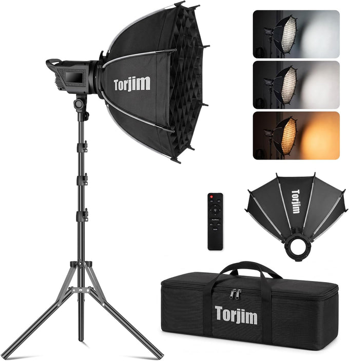 Torjim Softbox Photography Lighting Kit | 16" X 16" & 85W LED Studio Light