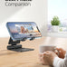 Nulaxy Full Aluminum Dual Folding Cell Phone Stand for Desk, Black