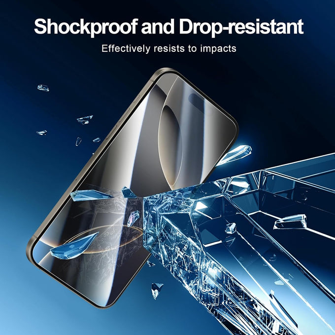 NEW'C for iPhone 16 Pro Screen Protector + Camera Lens Protector + Tool
