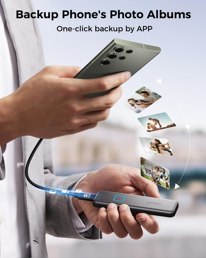 NEWQ 256GB Touch Portable SSD: Encryption, Fingerprint, USB-C Connectivity