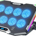 ICE COOREL Gaming Laptop Cooling Pad 15-17.3 Inch, Laptop Fan with 6 RGB Cooling Fans, Laptop Cooling Stand with 6 Height Adjustable, Laptop Cooler with LCD Screen, 2 USB Ports, Phone Stand