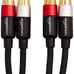 Amazon Basics 2 RCA Stereo Audio Cable for Hi-Fi System, Amplifier, Active Speakers or Subwoofer with Gold-Plated Plugs, Digital Audio Compatible, 4 Feet, Black
