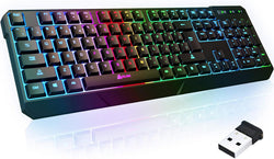 KLIM Chroma Wired Gaming Keyboard, US QWERTY Layout, Chromatic RGB Lighting