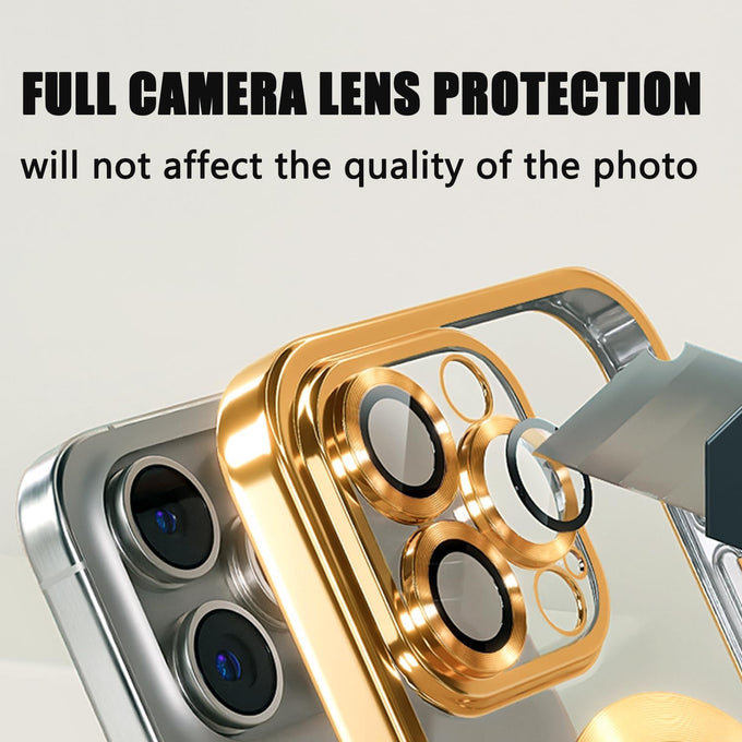 Misscase for iPhone 13 Pro Max Magnetic Glitter Case Compatible with MagSafe,Full Protection Slim Shockproof Anti-Scratch Case with Camera Lens Protector Logo View Dust-Proof Net for Women Gold