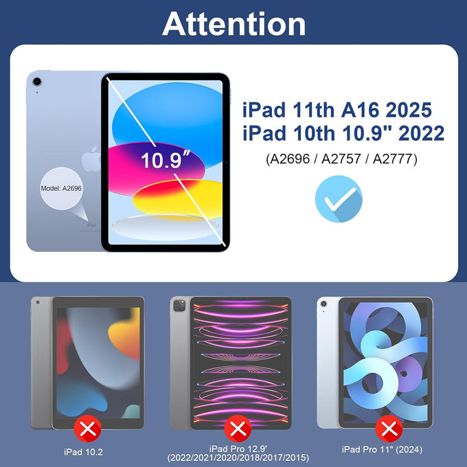 SIBEITU 2 Pack Screen Protector for iPad A16 11th 2025 /10th Gen 10.9" 2022
