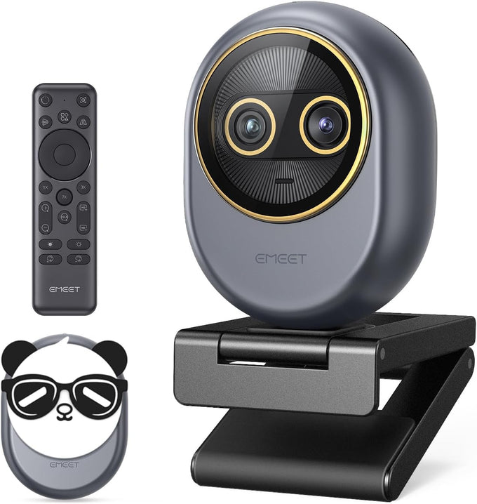 EMEET Piko 4K Webcam for Streaming, World’s 1st Dual-Camera AI-Powered 4K