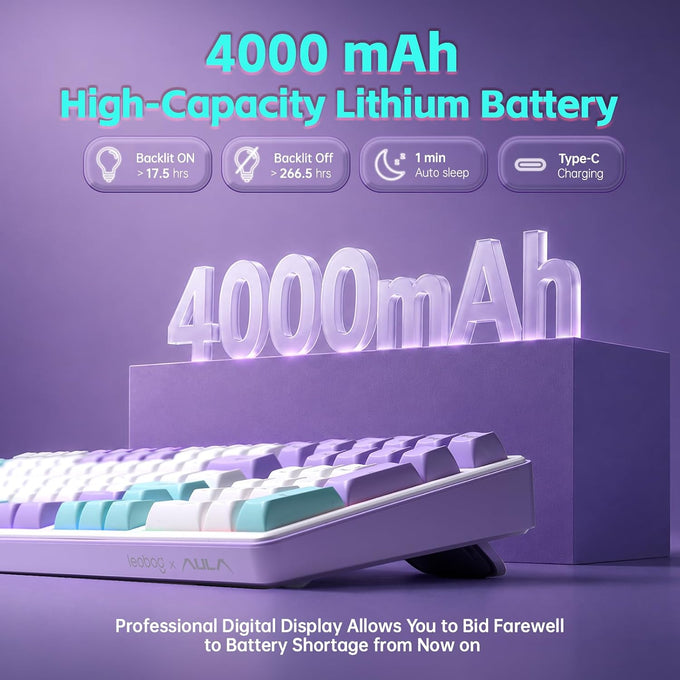 Aula S99pro V2 Wireless Gaming Keyboard,Silent Computer Creamy Keyboard