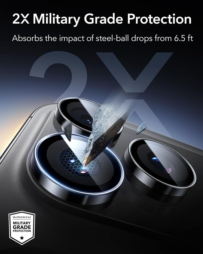 ESR for iPhone 17 Pro Max/17 Pro Camera Lens Protector, 1 Pack, Black