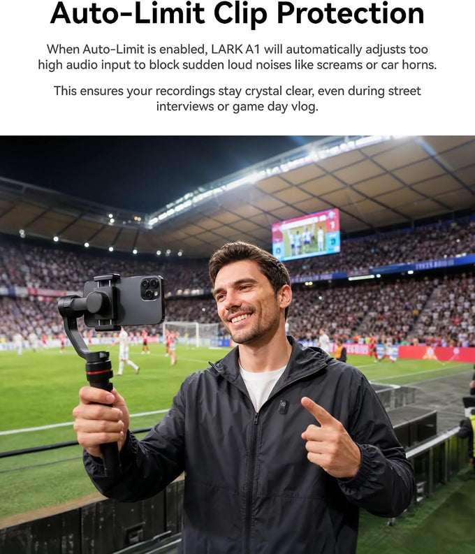 Hollyland Lark A1(2TX + USB-C RX), Wireless Microphone for iPhone & Android