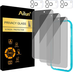 Ailun Privacy Screen Protector + Camera Lens Protector for iPhone 17 Pro