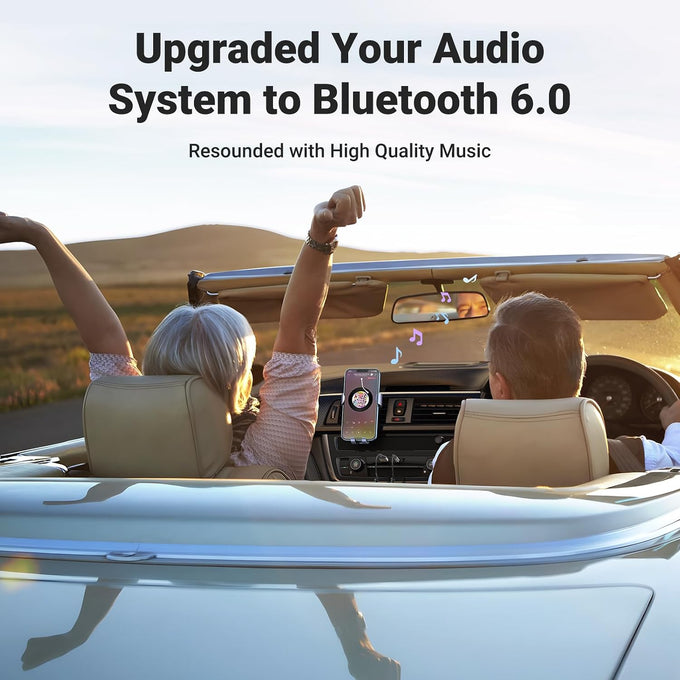 UGREEN Aux to Bluetooth 6.0 Adapter 3.5mm Bluetooth Receiver for Car USB 2.0 to 3.5mm Jack Kit with Built-in Microphone Aux Input for Hands-Free Calls Compatible with Car Speaker and Home Audio