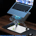 SOUNDANCE Adjustable Laptop Cooling Pad, 4 USB 3.0 Hubs, 10-16", Silver