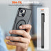 SUPFINE Magnetic for iPhone 13 Case/iPhone 14 Case Black