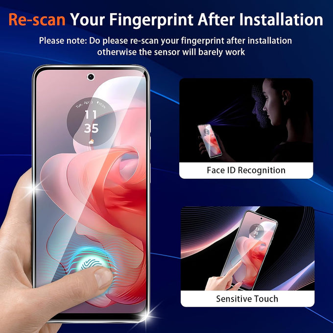 (3+2 Pack) Designed for Motorola Moto G Power 5G 2024 Tempered Glass Screen Protector + Camera Lens Protector,[3D Touch][Bubble-Free][Anti-Scratch] Screen Protector Glass For Motorola G Power 2024