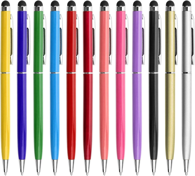 24 Pack Stylus Pens for Touch Screens innhom Stylus Pen for ipad iPhone Tablets Samsung and Black Ink Ballpoint Pens-2 in 1 Stylists Pens