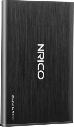 NRICO Ultra Slim 750GB Portable External Hard Drive USB3.0 HDD Storage Compatible for PC, Desktop, Laptop,Mac,PS4, Xbox one (Black, 750, GB)