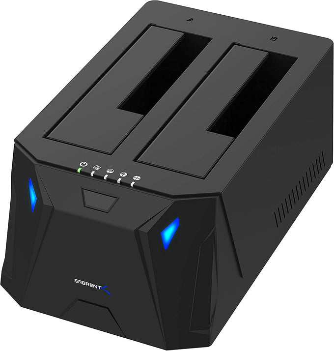 SABRENT USB 3.0 Dual Bay Hard Drive Docking Station & Cloner (EC-HD2B)