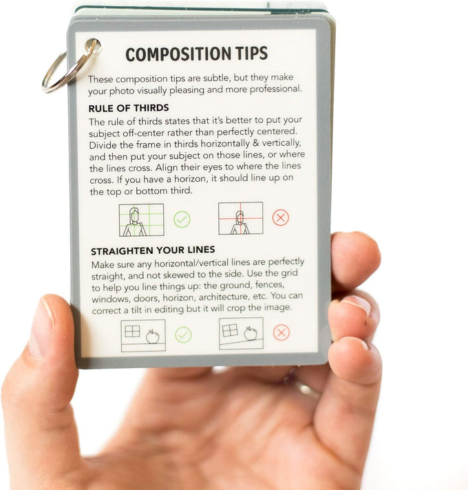 Photography Tips: Composition & Lighting Cheat Sheet Cards | Pocket-Sized Quick Reference Cards for Beginners | Snap Happy Mom (Classic)