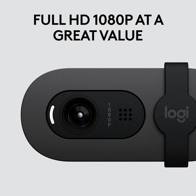 Logitech Brio 105 Full HD 1080p Business Webcam with Auto-Light Balance