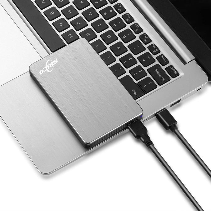 NRICO Portable External Hard Drive, USB 3.0, 2.5 Inch, Compatible with PC, Mac, Desktop (Grey, 320, GB)