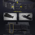 10 in 1 Duty Belt Black Law Enforcement Tactical Equipment System Set 10 pcs
