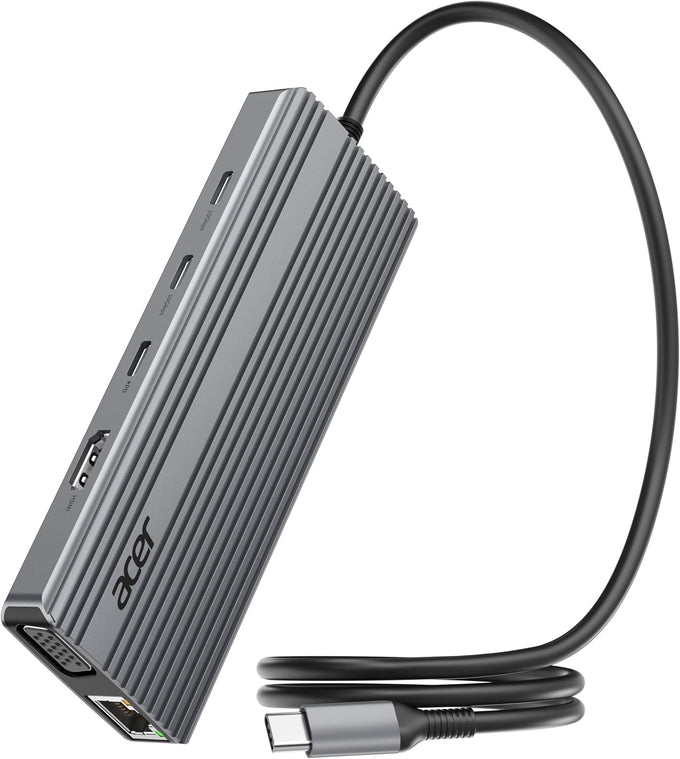 Acer 11 in 1 USB C HUB Multiport Adapter 10Gbps, 4K@60Hz HDMI for Laptop