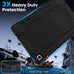 Shockproof Case for Samsung Galaxy Tab A11+ / A9+ Plus 11",Black