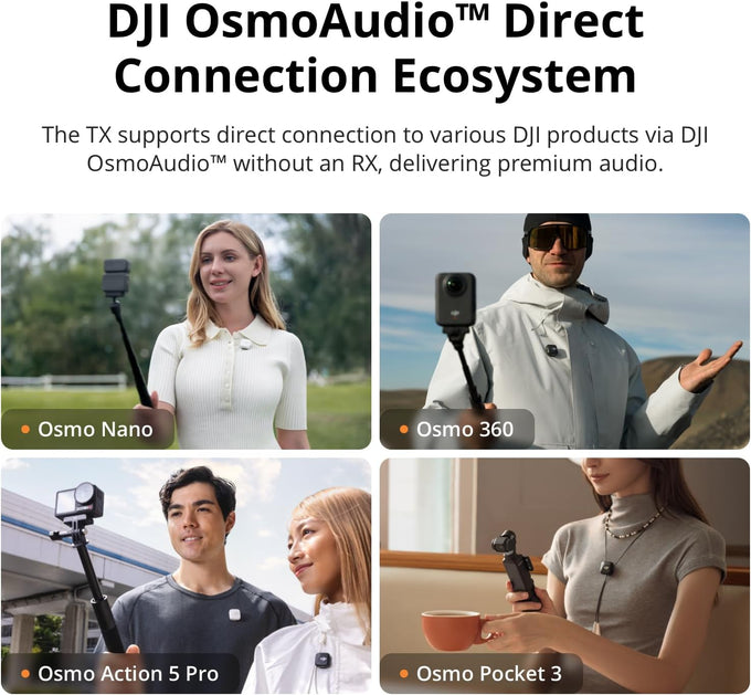 DJI Mic Mini Transmitter (Infinity Black), Ultralight, Detail-Rich Audio