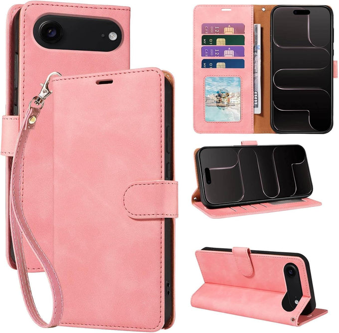 Wallet Case for iPhone 17e 6.1", RFID Blocking Card Holder, Green