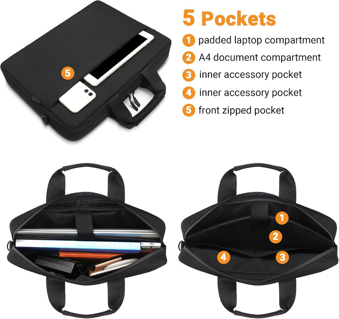 TECOOL Laptop Bag 17 17.3 Inch, Waterproof Laptop Case Sleeve Messenger Bag