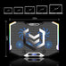ICE COOREL Gaming Laptop Cooling Pad 15-17.3 Inch, Laptop Fan with 6 RGB Cooling Fans, Laptop Cooling Stand with 6 Height Adjustable, Laptop Cooler with LCD Screen, 2 USB Ports, Phone Stand