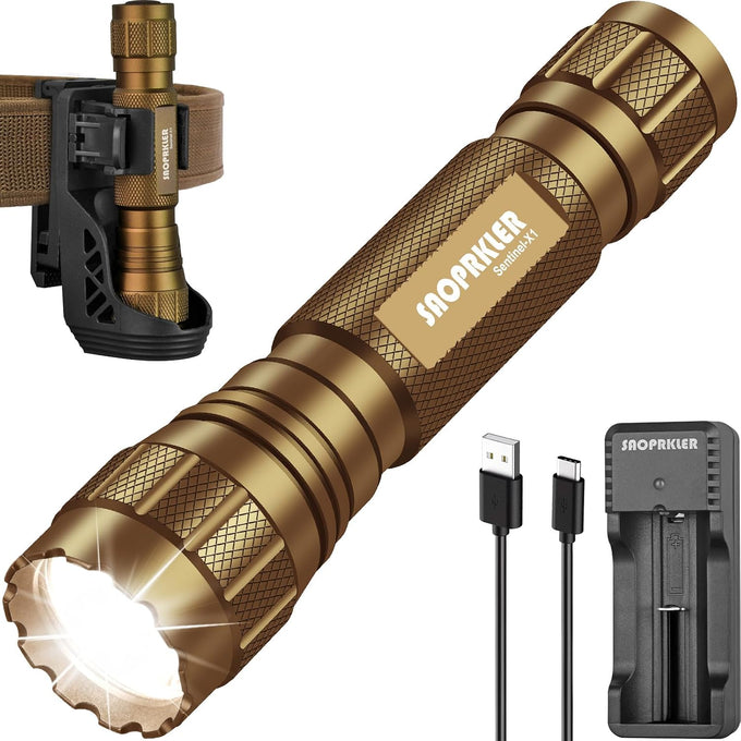 SAOPRKLER Flashlights High Lumens,Tactical Police Flashlight for Duty Belt