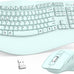 Wireless Keyboard and Mouse Combo, 2.4G Ergonomic Wave Keys(Black)