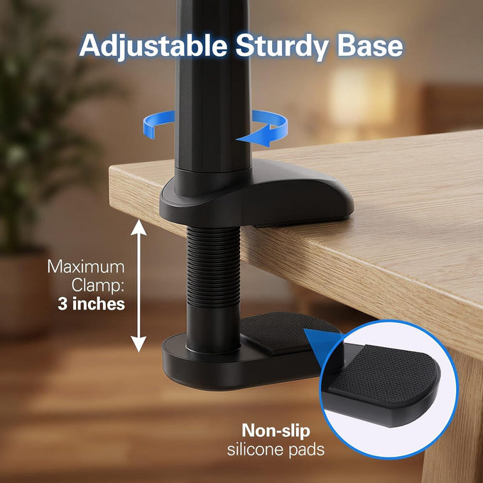 MAGIPEA Gooseneck Phone Holder for Bed, 30in Flexible Overhead Cell Phone Mount for Desk, Hands-Free Viewing Clamp Stand Compatible with iPhone 17 16 15 Pro Max and 3.5-7" Devices