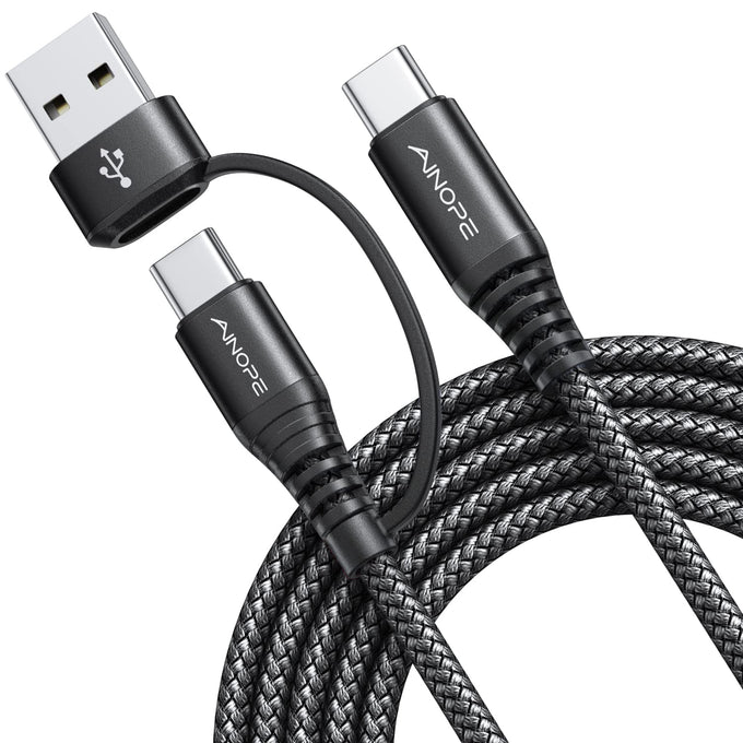 AINOPE 60W 10FT USB C Cable Fast Charging with USB Adapter