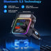 Nulaxy 54W Bluetooth 5.3 Car Adapter, FM Transmitter 4-Port Fast Charging