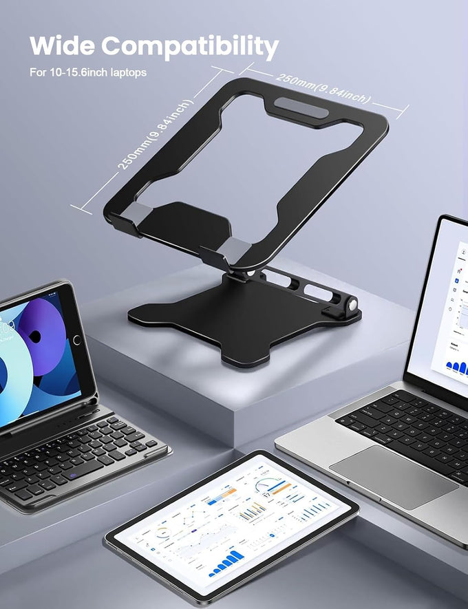 LOXP Adjustable Laptop Stand for Desk, Portable Airflow Laptop Riser Holder