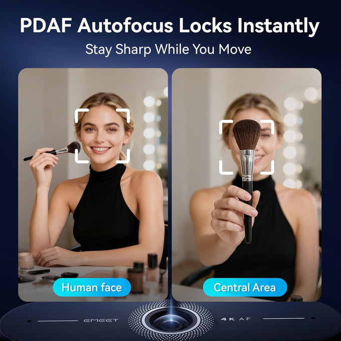EMEET C60E 4K Webcam for Streaming & Gaming，PDAF Autofocus