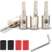 NuIth Amp Input Reducer 0 Gauge to 4 Gauge, 4PCS Car Audio Amplifier Wire Terminal Connectors Brass with Heat Shrink Tubing Allen Key for Amp Input, AWG Pin Power & Ground Connection