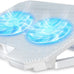 LIENS Laptop Cooling Pad with Adjustable Height Two 5.1 Inches Fan 2 USB Ports Suitable for 12"-15.6" Laptops（Black）