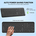 EDJO Wireless Keyboard, 2.4G Full-Sized Cordless USB Silent Computer Keyboard, Ergonomic Tilt Angle, Sleep Mode, Long Battery Life, for Windows, Mac OS Laptop/PC/Desktop/Notebook