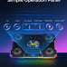 ChillCore Laptop Cooling Pad, RGB Lights Laptop Cooler 9 Fans for 15.6-19.3 Inch Laptops, Gaming Laptop Fan Cooling Pad with 8 Height Stands, 2 USB Ports - A21 Blue