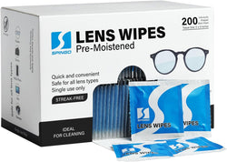 200 Count Lens Wipes for Eyeglasses, Eye Glasses Cleaner Wipes for Phone