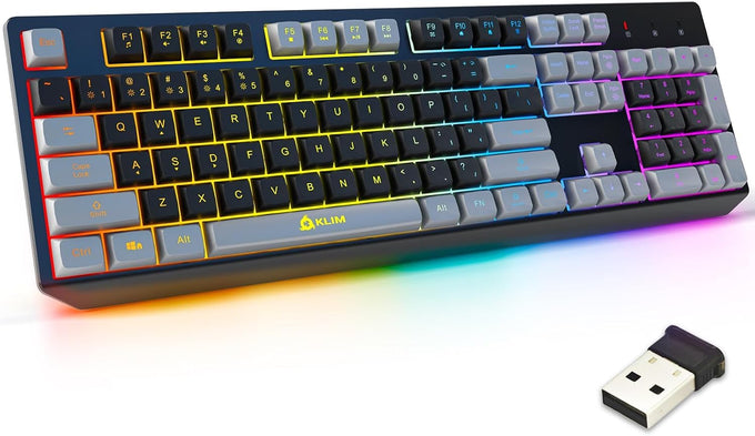KLIM Chroma Wired Gaming Keyboard, US QWERTY Layout, Chromatic RGB Lighting