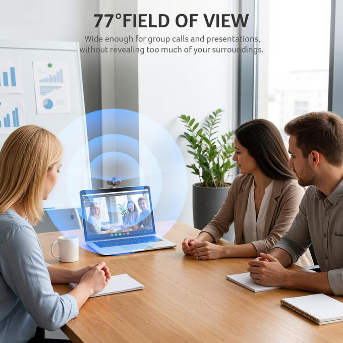 Acer A640 4K Webcam with AI Noise Canceling Mic for Streaming Meetings