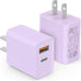 [2 Pack] 20W USB C Charger Block Fast Charging Dual Ports Adapter
